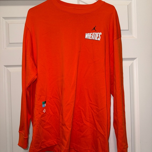 Jordan Other - Jordan Wheaties Bright Orange Long Sleeve Tee